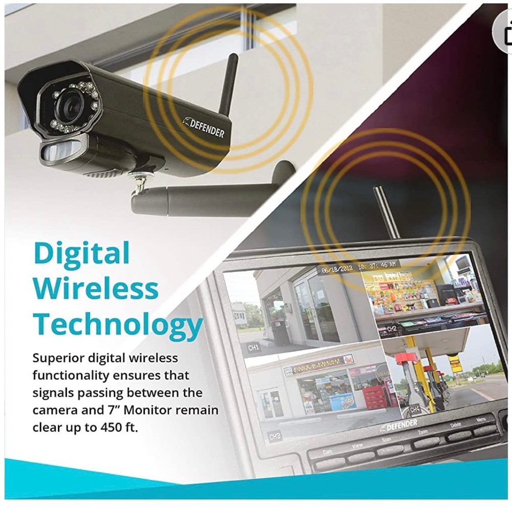 Defender security & monitor system - 2 cameras & monitor & accessors New in box - Picture 5 of 7